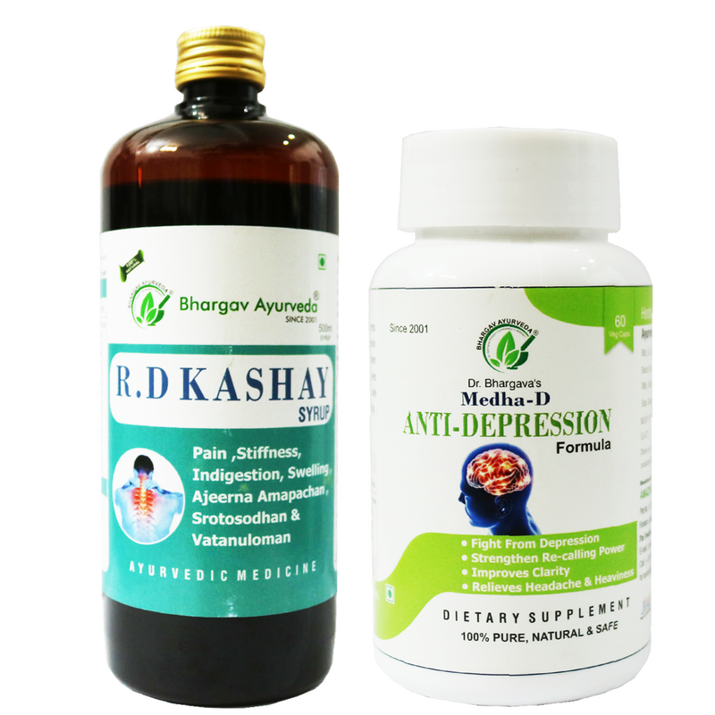 Dr.Bhargav's R.D Kashay Syrup 500 ml & Medha-D 60 Capsule