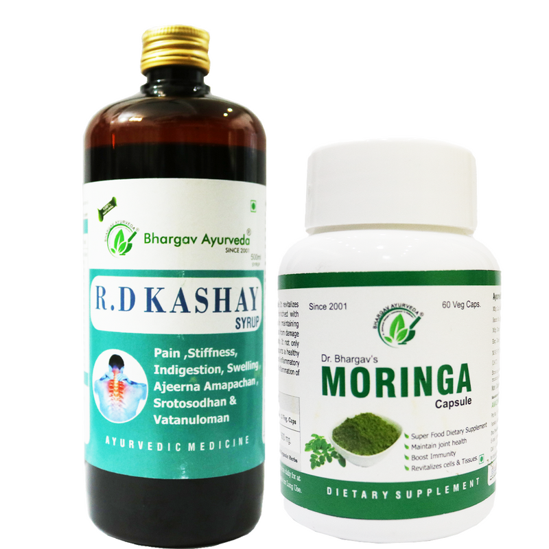 Dr.Bhargav's R.D Kashay Syrup 500 ml & Moringa Leaf 60 Capsule