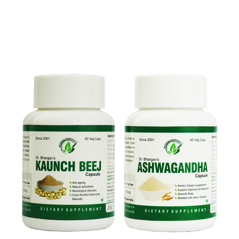 Dr.Bhargav's Kaunch Beej 60 Capsule & Ashwagandha 60 Capsule