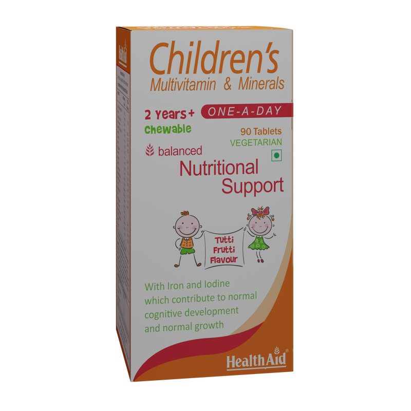 HealthAid I Children's MultiVitamins I Minerals I 90 Chewable Tablets