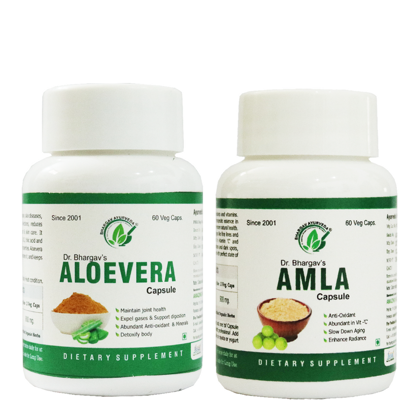 Dr.Bhargav's Aloe vera 60 Capsule & Amla 60 Capsule