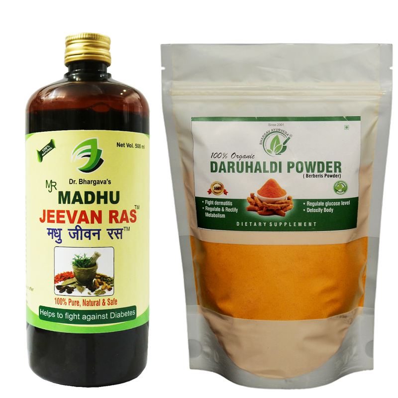 Dr.Bhargav's Madhu Jeevan Ras 500 ml & Daruhaldi Powder 100 gms