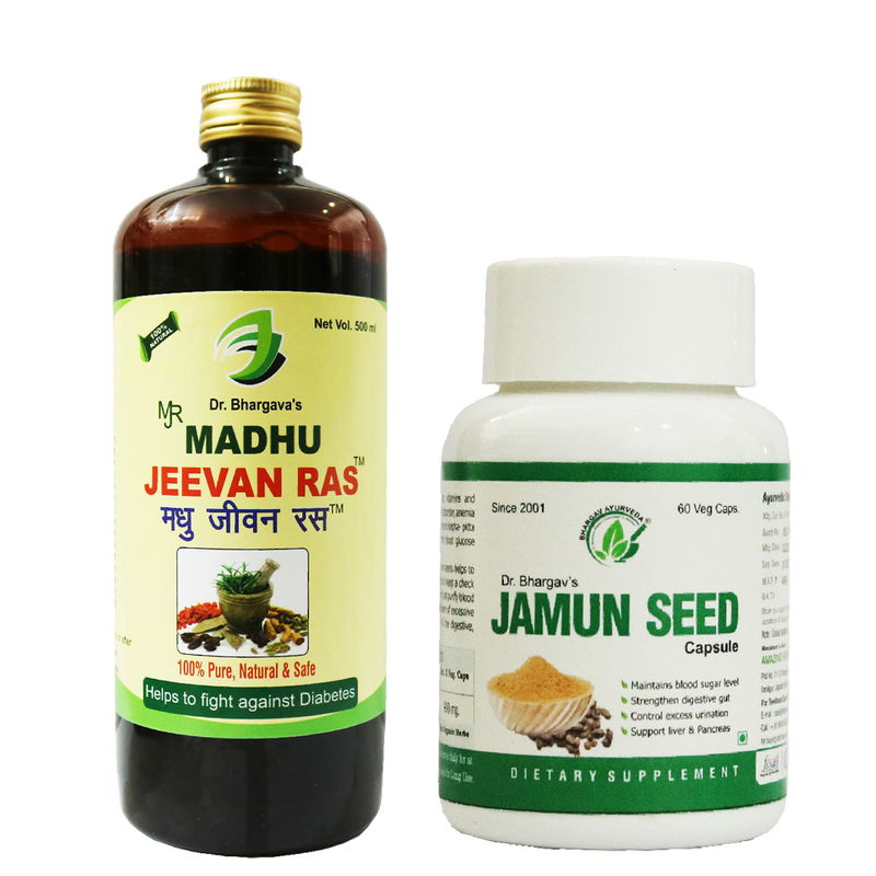 Dr.Bhargav's Madhu Jeevan Ras 500 ml & Jammu Seed 60 Capsule