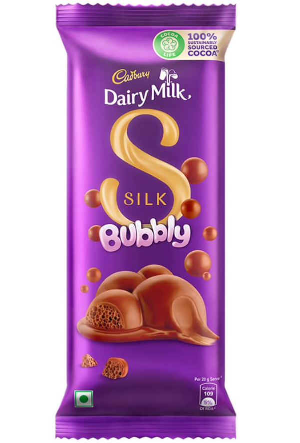 Cadbury Dairy Milk Silk Bubbly Chocolate Bar