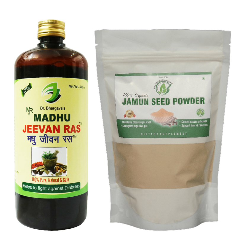 Dr.Bhargav's Madhu Jeevan Ras 500 ml & Jammu Seed Powder 100 gms