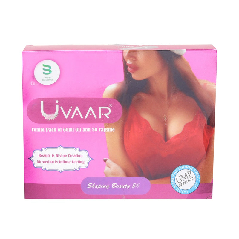 Uvaar I Breast Oil for Women I 60 ML & 30 Capsules