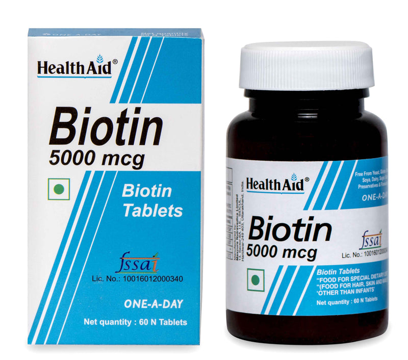 HealthAid I Biotin 5000 µg I 60 Tablets