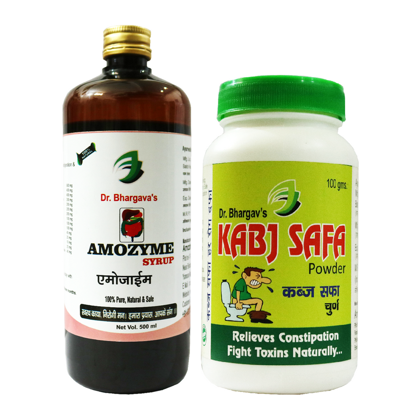 Dr.Bhargav's Amozyme Syrup 500 ml & Kabj Safa Powder 100 gms