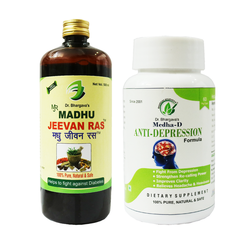 Dr.Bhargav's Madhu Jeevan Ras 500 ml & Medha-D 60 Capsule