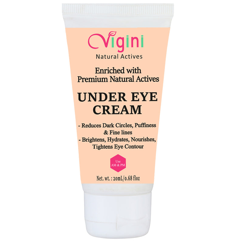 Vigini Natural Under Eye Dark Circles Anti Wrinkles & Puffiness Gel Cream - 20 ml