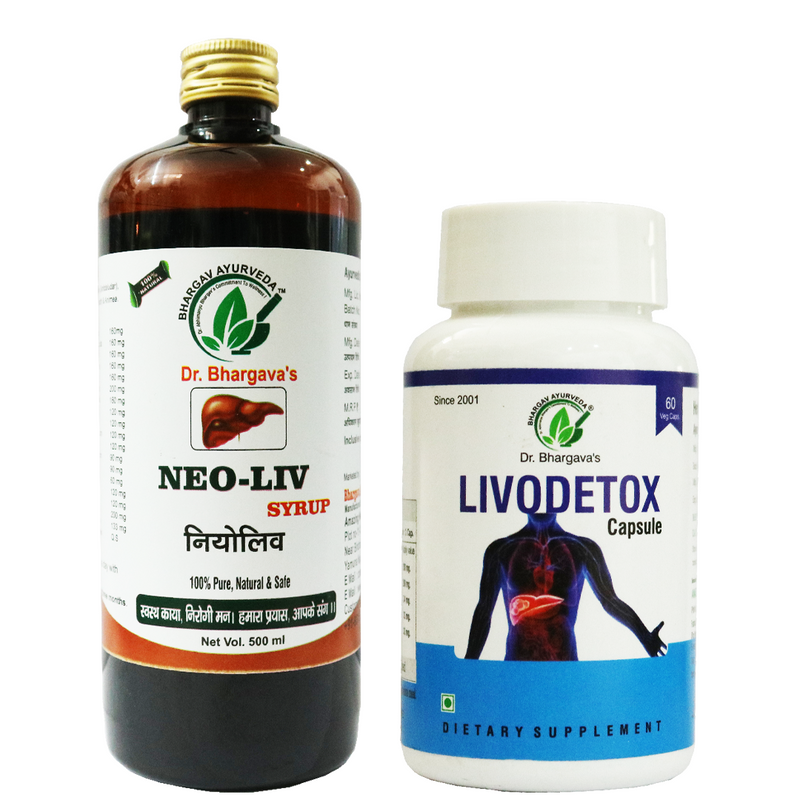 Dr.Bhargav's Neo-Liv Syrup 500 ml & Livo Detox 60 Capsule