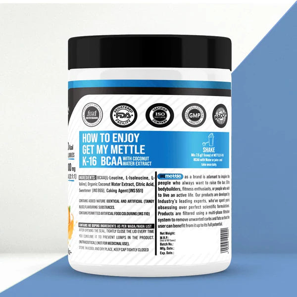 GetmyMettle K-16 BCAA with Coconut Water Extract