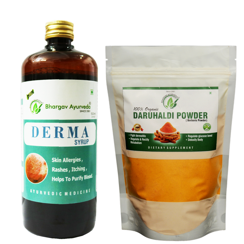 Dr.Bhargav's Derma Syrup 500 ml & Daruhaldi Powder 100 gms