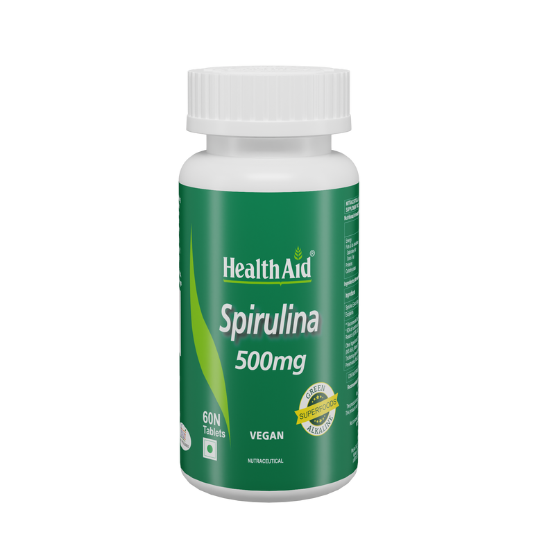 HealthAid I Spirulina 500 mg I 60 Tablets