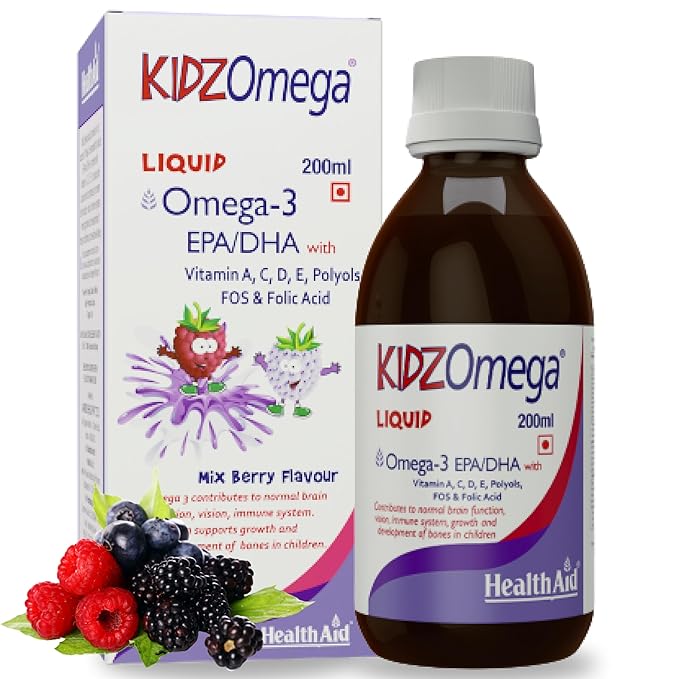 HealthAid I KidzOmega I Omega 3 Syrup for Children I 200ml