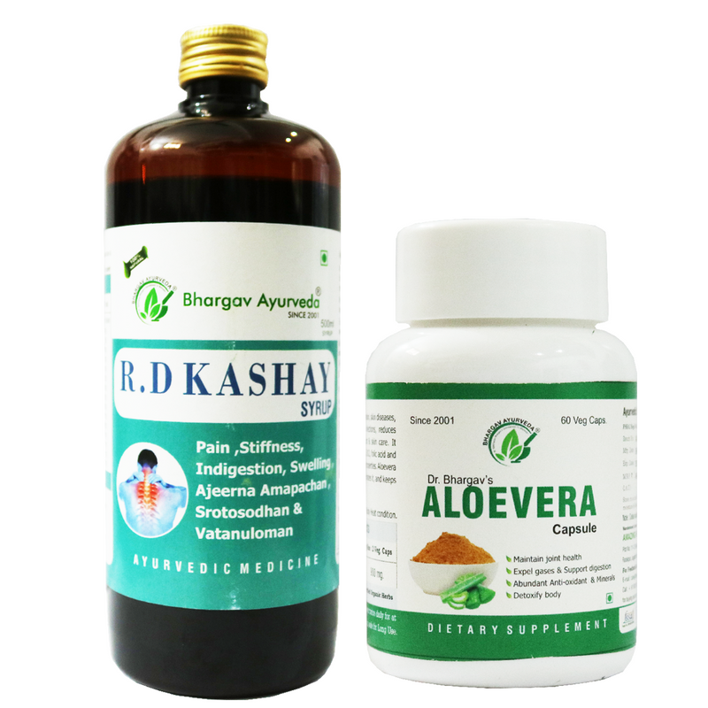 Dr.Bhargav's R.D Kashay Syrup 500 ml & Aloe vera 60 Capsule