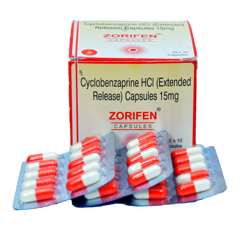 Zorifen Cyclobenzaprine HCI 30 Capsules 15mg