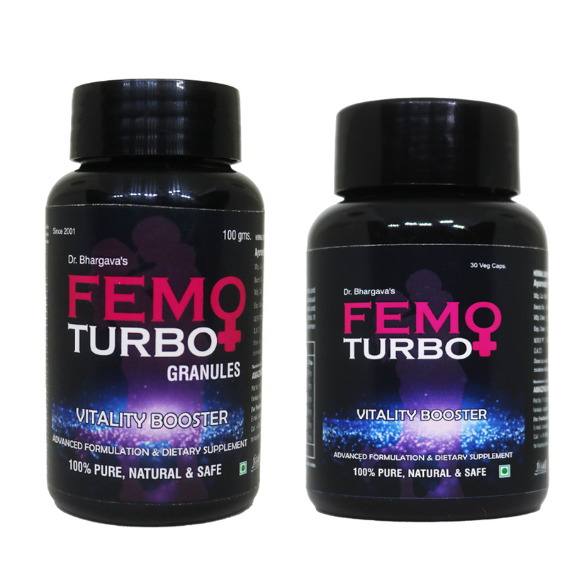 Dr.Bhargav's Femo Turbo 30 Capsule & Femo Turbo Granules 100 gms