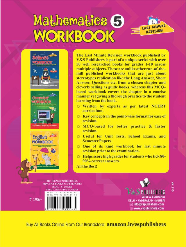 Mathematics Workbook Class 5