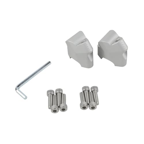 LOOM TREE® Motor Handlebar Riser Modification Accessories Height Increase Raise Adapter Silver | Parts & Accessories | Motorcycle Parts | Handlebars, Grips & Levers | Risers