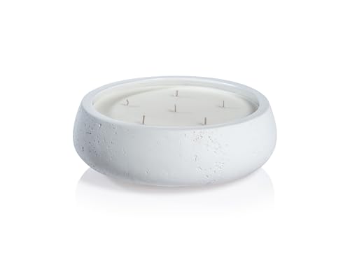 SEA Salt and Coastal Mist Zodax Cote d Azur White Concrete Scented Jar Candle - 45 oz