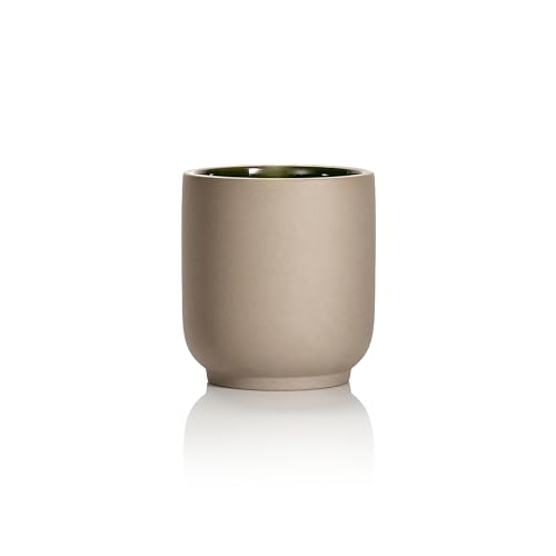 Homecourt Luxury Candle - 60-Hour Burn Time, Reusable Kiln-Fired Ceramic Vessel - 8 Oz Steeped Rose