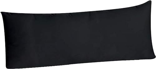 H B MSALA Luxury Full Body Pillow Insert - Ultra Soft Body Pillow for Sleeping - Breathable Long Bed Pillow Insert 20 x54 (Black)