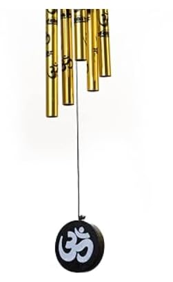 SDT Vastu, Om Golden and Hanging Wind Chime for Home, Balcony and Bedroom Positive Energy with Good Sound (Gold) 40- cm