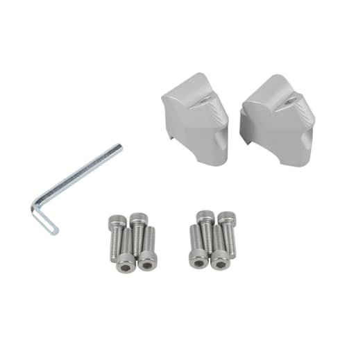 LOOM TREE® Motor Handlebar Riser Modification Accessories Height Increase Raise Adapter Silver | Parts & Accessories | Motorcycle Parts | Handlebars, Grips & Levers | Risers