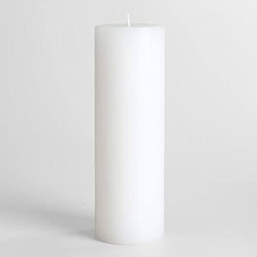 White Pillar Candle 3X9 Inch Jumbo/Giant Candles/Big Candles Non Scented/Unscented for Home Decor, Decoration, Love Spell, Ritual, Healing, Reiki, Spa, Meditation/Smokeless/Dripless