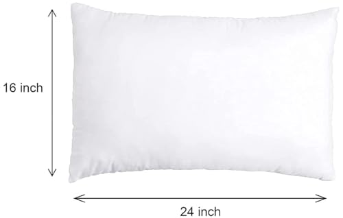 CozyCraft Microfiber Soft White Pillows | Pillows for Sleeping White - Set of 2 (Size - 16x24 Inches Or 40x60 cm) (Pack of 2 | White Pillows Microfiber)