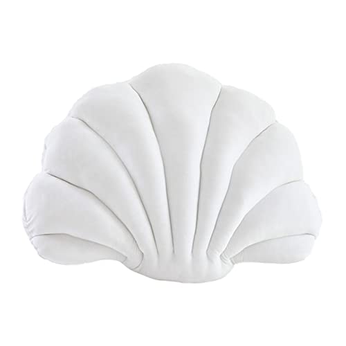 CALANDIS® Decorative Throw Pillow Floor Cushion Household Bedroom Car Seashell Pillows White | 1 Decorative Pillow