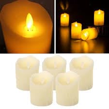 Veecraft LED Candle, Dancing Flame, Smokeless Flameless Tealight Candles, Battery Operated LED Candles for Home Decoration, Diwali, Christmas (Yellow, Dancing Flame, Pack of 12)