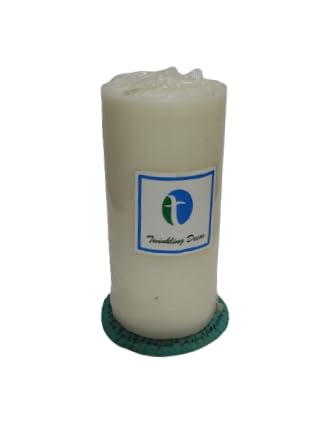 TWINKLING DECOR Decorative Pillar Candle White