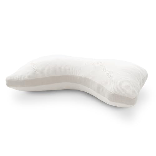 Naturepedic Organic Latex Side Sleeper Pillow - Standard/Queen Bed Pillow with Shoulder Cutout - Luxury Pillow for Back Support and Neck Pain Relief