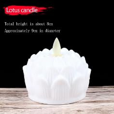 Zusaca LED Lotus Electric Candles Battery Operated Candles Flameless Dancing Battery Operated Swing Candle Light (3Pcs) (Multicolor)