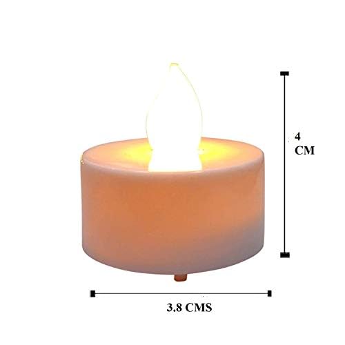 SHASHIKIRAN Led Tea Light Candles (Pack of 24) for Diwali Pooja & Christmas Decorations | Battery-Operated Flameless and Smokeless Decorative Lightings (Pack of 24)