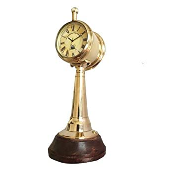 Antique Ship Model Telegraph Brass Analog Unique Table Clock Home decore and Table Decore