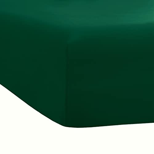 Sfoothome Fitted Sheet King Size, Brushed Microfiber, Extra Soft and Comfortable - Wrinkle, Fade Resistant,Blackish Green Sheet with Deep Pocket