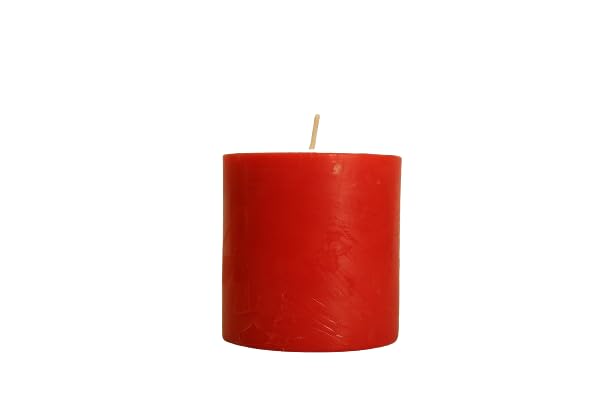 Tara Scented Candle-Festive Candle-French Vanilla Aromatherapy|300 gm,|3x3 red Cylindrical Pillar Candle|Handcrafted,Luxury Gift, Home Décor,Gift for Her|Single Wick (Pack of 2)