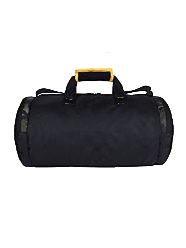 Gear Polyester Cross Training 22L Medium Water Resistant Travel Duffle Bag/Gym Bag for Men's/Women's (Khaki Camo), 23 Cm