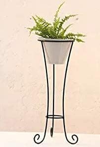 TRUST STORE® Flower Pot Stand/Black Holder Planter Stand/Balcony Pot Stand/Garden Pot Stand (Without Pot Set of 1)