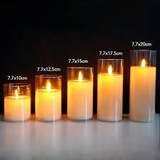 The Decor Affair Flameless LED Pillar Candles - Battery Operated Elegance, Unmatched Smokeless Serenity – Ideal for Weddings, No-Electronic Ensemble, Paraffin-Free Brilliance (Set of 5)