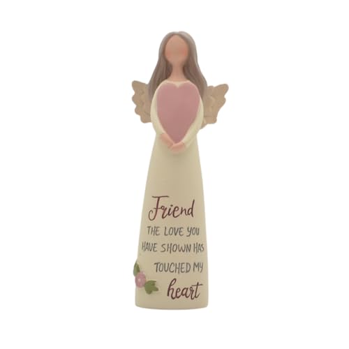 Blossom Bucket Friend Angel - Friend The Love You Have Shown Has Touched My Heart Resin 5 in.