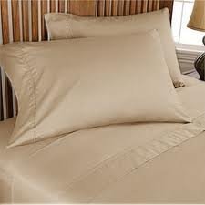 Full Sleeper Sofa Bed Sheet Set Taupe 500 Thread Count (54x72x6) by Scala