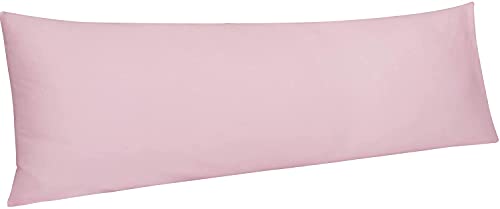 H B MSALA Ultra Soft Body Pillow - Long Side Sleeper Pillows for Use During Pregnancy - Soft Satin Pink Stripes with Soft Polyester Microfiber Filling (Single Pack)