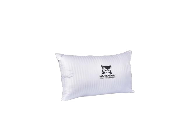 MG MARIE GOLD Luxurious 1 Piece Pillow | Polyester Microfiber Filler - 26X16 Inch Color Silky Chechk White -115 Denier (Conjugated Fiber) (550)