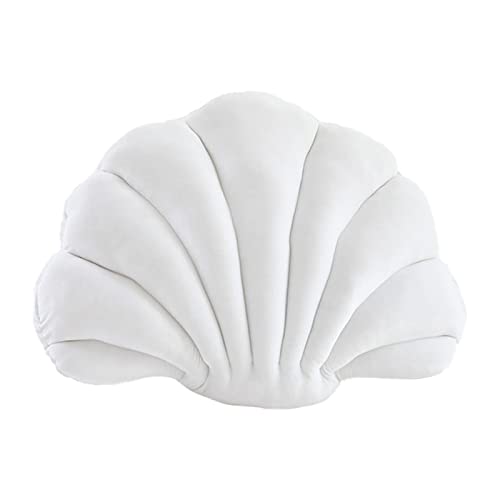 CALANDIS® Decorative Throw Pillow Floor Cushion Household Bedroom Car Seashell Pillows White | 1 Decorative Pillow