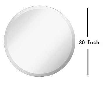 SEVEN HORSES 20 Inch Round Frameless Wall Mirror for Bathroom,Dressing,Makeup,Washbasin (Size 20 Inch Round)