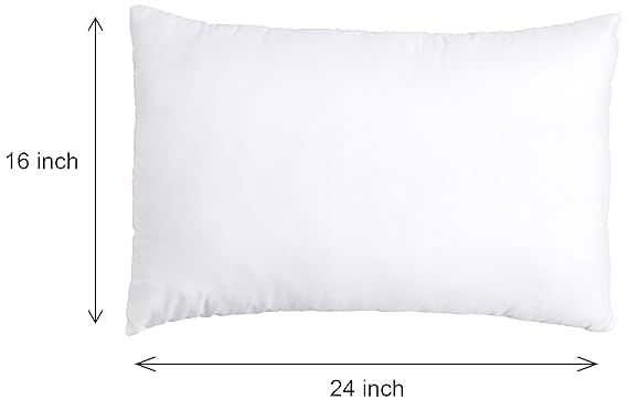 NADEEM'S World Microfiber Extra Soft White Pillows Pillows for Sleeping White - Set of 2 (Size - 16x24 Inches Or 40x60 cm White Microfiber PACK of 2